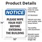 Signmission Please Wipe Your Feet Before Entering, 10 in W x Rectangle, Aluminum OS-2PACK-NS-A-1014-V-17659 - alternate 3